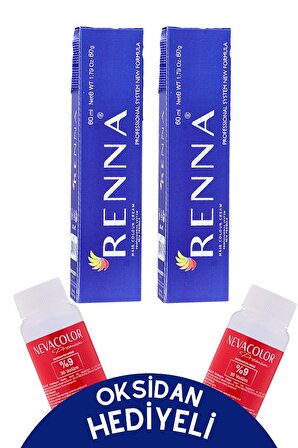 Renna Tüp Boya 60 Ml 912 Ultra Açıcı Sarı 2li Set Oksidan Hediyeli