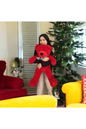 Toyzz Kırmızı Sevgililer Günü Ayı Peluş Oyuncak Ayıcık 80 Cm