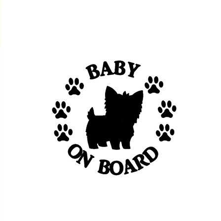 Bebek Terrier köpek vinil motosiklet Sticker Yapıştırma 17CM