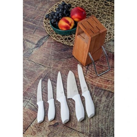 Cooker CKR2830 Karma Bıçak Seti 6'lı Beyaz 