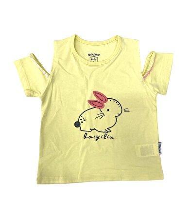 Winimo T-Shirt Tavşan Baskılı Sarı