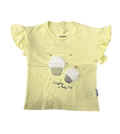 Winimo T-Shirt Cupcake Baskılı Sarı
