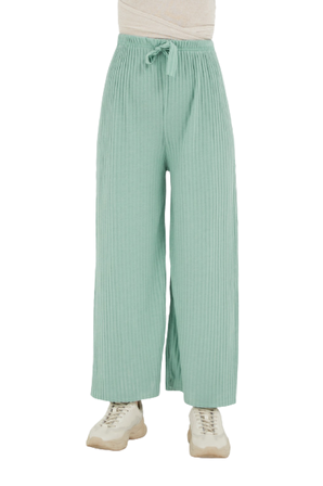 Kadın Mint Yeşili Fitilli Kaş Korse Pantolon