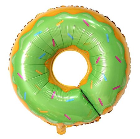 Donut Folyo Balon Yeşil 70 cm