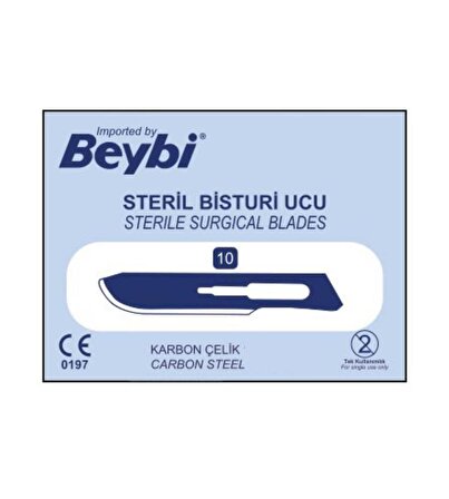 BEYBİ - BİSTÜRİ UCU NO : 10 - 100 ADET - 1 PAKET