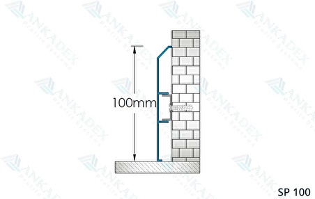 Alüminyum Süpürgelik Profilleri 100mm (10 Adet x 3 Metre)