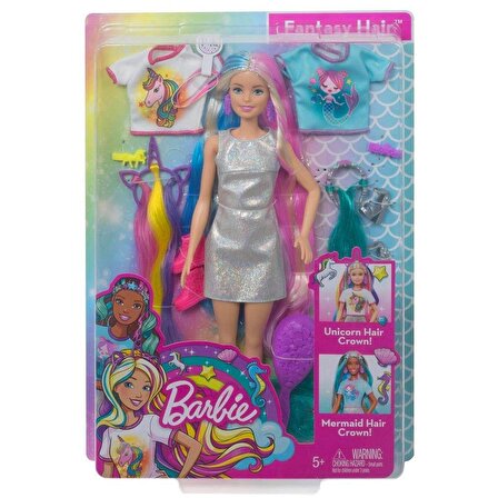 Ghn04 Barbie Sonsuz Saç Eğlencesi Bebek