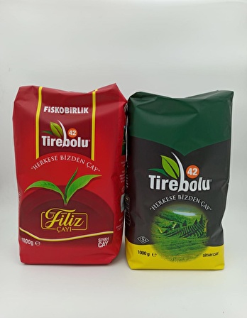 TİREBOLU 42 FİLİZ ÇAYI 1 KG VE SİYAH PAKET ÇAYI 1 KG