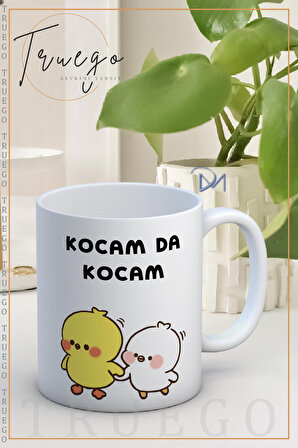 Baskılı Kupa Bardak Seramik Mug - Kocam da Kocam