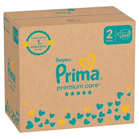 Prima Premium Care 2 Numara Yenidoğan 168'li Bel Bantlı Bez