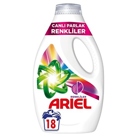 Ariel Canlı Parlak Renkliler Sıvı Çamaşır Deterjanı 18 Yıkama