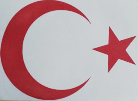 Türk Bayrağı Oto Sticker Kırmızı Amblem 36X28 cm