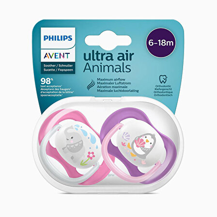 Philips Avent Ultra Air Animals Emzik 6-18 Ay Kız