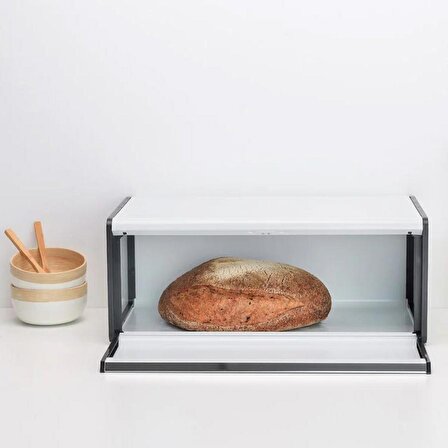 Brabantia Ekmek Saklama Kutusu Dikdörtgen Köşeli Beyaz 306006