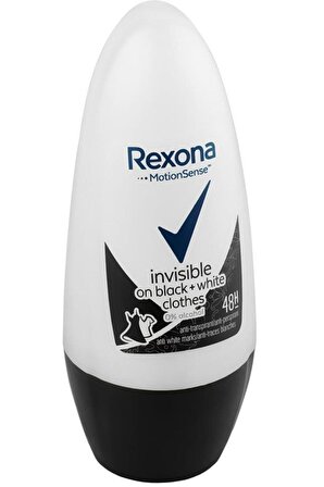 Rexona Black & White Invisible Pudrasız Leke Yapmayan Kadın Roll-On Deodorant 50 ml