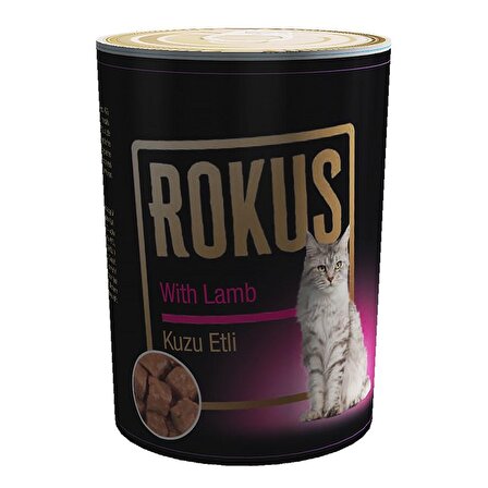 Rokus Kuzu Etli 410 G. Kedi Konserve Mama