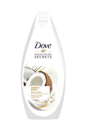 Dove Nourishing Secrets Hindistan Cevizi Yağı ve Badem Sütü Aromalı Nemlendirici Tüm Ciltler İçin Kalıcı Kokulu Duş Jeli 500 ml