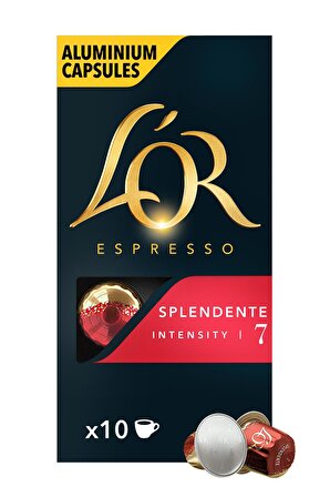 L'OR - Splendente - Intensity 7 - Nespresso Uyumlu Kapsül Kahve Fırsat Paketi 10 x 5 Paket (50 Adet)