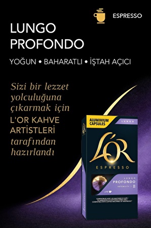 L'OR Kapsül Tanışma Paketi Nespresso Uyumlu Alüminyum Kapsül Kahve Fırsat Paketi 10 Adet x 10 Paket