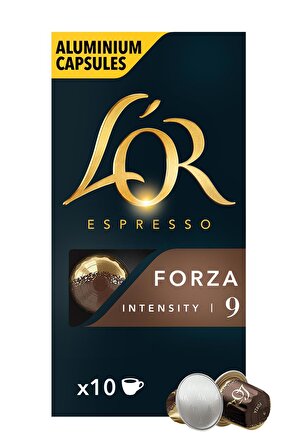 L'OR - Forza - Intensity 9 - Nespresso Uyumlu Kapsül Kahve Fırsat Paketi 10 x 5 Paket (50 Adet)