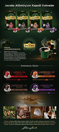 Jacobs Espresso 7 Classico Kapsül Kahve 10 x 5 Paket (50 Adet) Nespresso Uyumlu