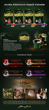 Jacobs Lungo 6 Classico Kapsül Kahve 10 X 10 Paket (100 Adet) Nespresso Uyumlu