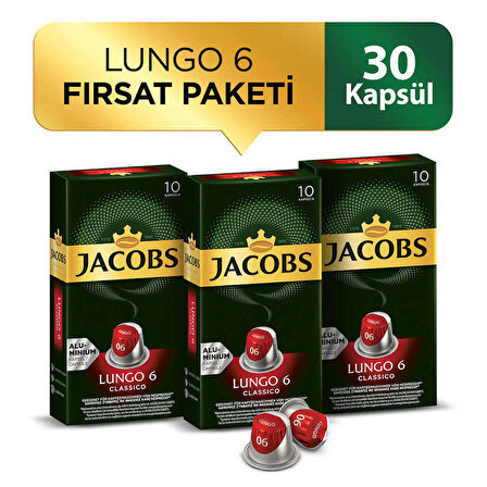 Jacobs Lungo 6 Classico Kapsül Kahve 30 Kapsül