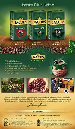Jacobs Monarch Öğütülmüş Filtre Kahve 2 x 500 gr