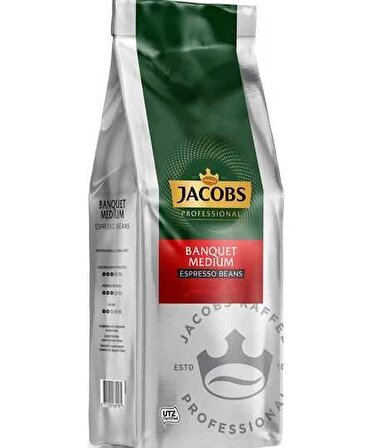 Jacobs Banquet Medium Espresso Beans Çekirdek Kahve 1000 gr x 3 Paket