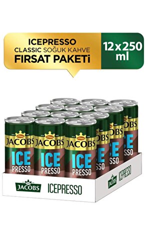  Jacobs Icepresso Classic Soğuk Kahve 250 ml X 12 Adet