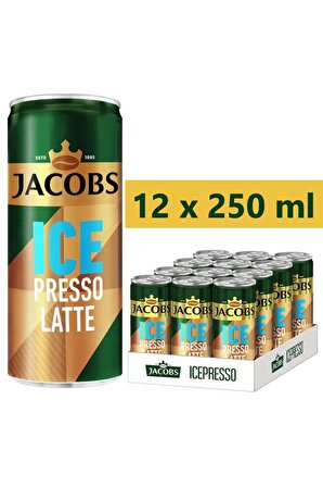  Jacobs Icepresso Latte Soğuk Kahve 250 ml X 12 Adet