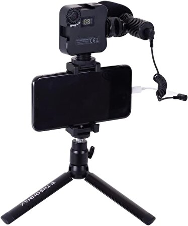 Thronmax C1P Profesyonel Vlogger Video Işıklı Akış Mikrofon Seti