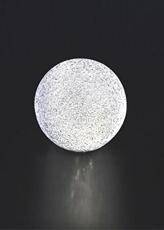 Küre Beyaz Led Işıklı Dekoratif Aydınlatma 15 cm