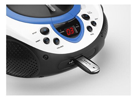 Lenco SCD-38 Mavi Taşınabilir Müzik Seti Radyo CD Çalar MP3 USB