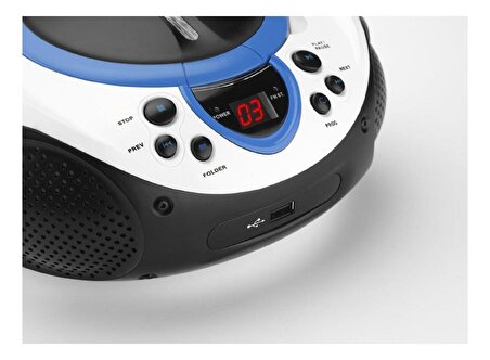 Lenco SCD-38 Mavi Taşınabilir Müzik Seti Radyo CD Çalar MP3 USB