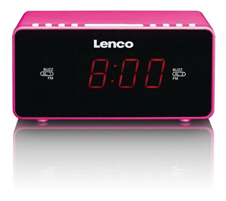 Lenco CR-510PK Stereo Saatli Radyo Alarmlı Çalar Saat Pembe