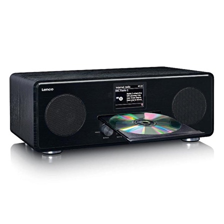 Lenco DIR-261 Internet Radyo DAB+ CD Bluetooth Kumandalı FM Radyo Siyah