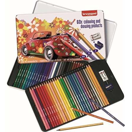 Bruynzeel Colouring And Drawing Products Boya Kalemi Seti 60'LI Kod 60312904