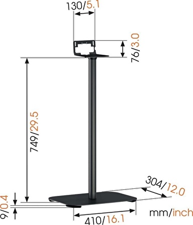 Vogels Sound 3305 Universal L Hoparlör Standı - Outlet