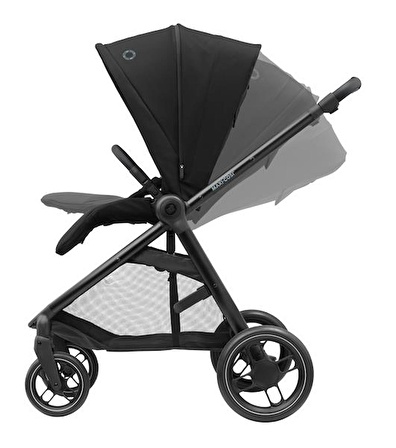 Maxi Cosi Street Tek Elle Katlanabilen Doğumdan İtibaren Kullanılabilen Bebek Arabası Essential Black