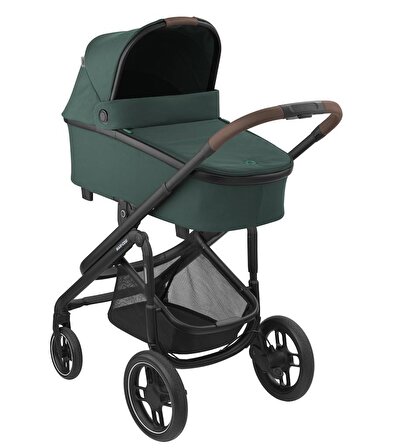 Maxi Cosi Plaza+ Ekstra Portbebeli Seyahat Sistem Olabilen Tek Elle Katlanabilen Doğumdan İtibaren Kullanılabilen Bebek Arabası Essential Green