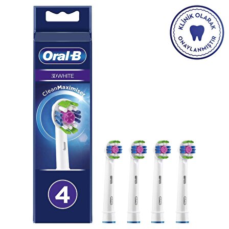 Oral-B Vitality 100 3D White 4'lü Şarjlı Diş Fırçası Yedeği