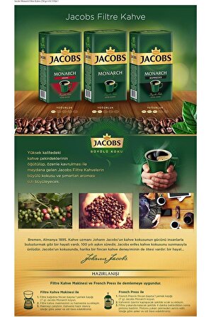Jacobs Monarch Filtre Kahve 500 gr x 2 Adet + Jacobs Barista Editions Classic Filtre Kahve 225 gr
