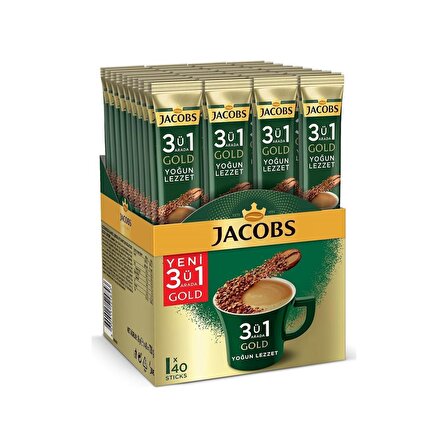 Jacobs Gold Yoğun Lezzet 3'ü 1 Arada 18 gr 40'lı Hazır Kahve