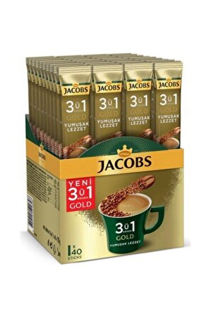 Jacobs Gold Yumuşak Lezzet 3'ü 1 Arada 18 gr 40'lı Hazır Kahve