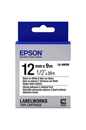 Epson LK-4YBVN  Siyah Üzeri Sarı 12MM 7Metre Etiket