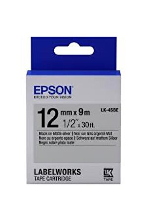 Epson LK-5WBVN Siyah Üzeri Beyaz 18MM 7Metre Etiket