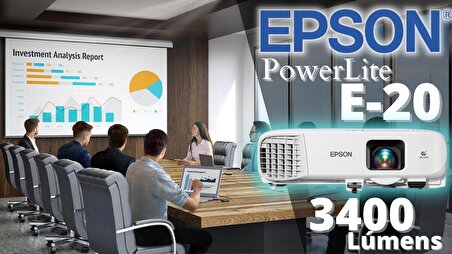Epson EB-E20 3400 lümen 1024x768 XGA LCD Projeksiyon Cihazı