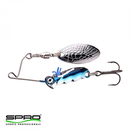 SPRO Larva SpinnerBait 4CM 7G Chrome Blue