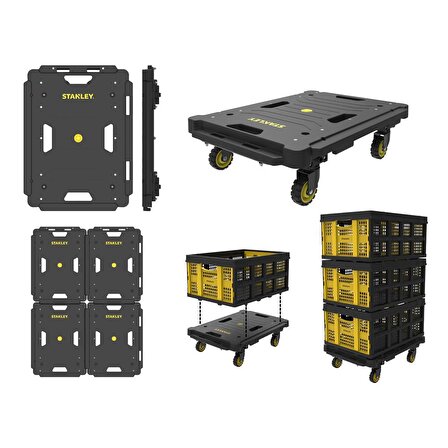 STANLEY PC531 137kg 55x45cm Dört Tekerli Yük ve Paket Taşıma Arabası 